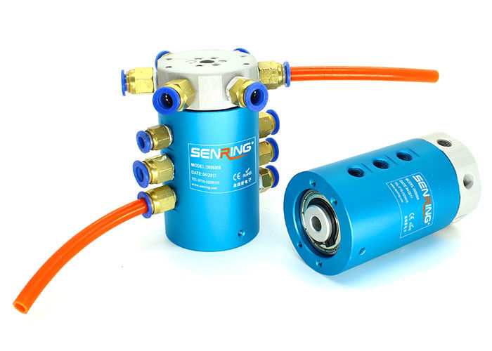 De lichtgewicht 6 Haven van de de Elektronikasteun G1/8 van Senring van de Passage Pneumatische Roterende Koppeling