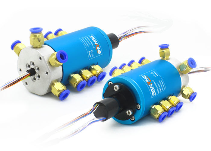 De lichtgewicht 6 Haven van de de Elektronikasteun G1/8 van Senring van de Passage Pneumatische Roterende Koppeling