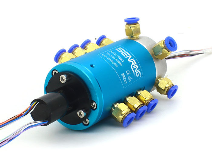 De lichtgewicht 6 Haven van de de Elektronikasteun G1/8 van Senring van de Passage Pneumatische Roterende Koppeling